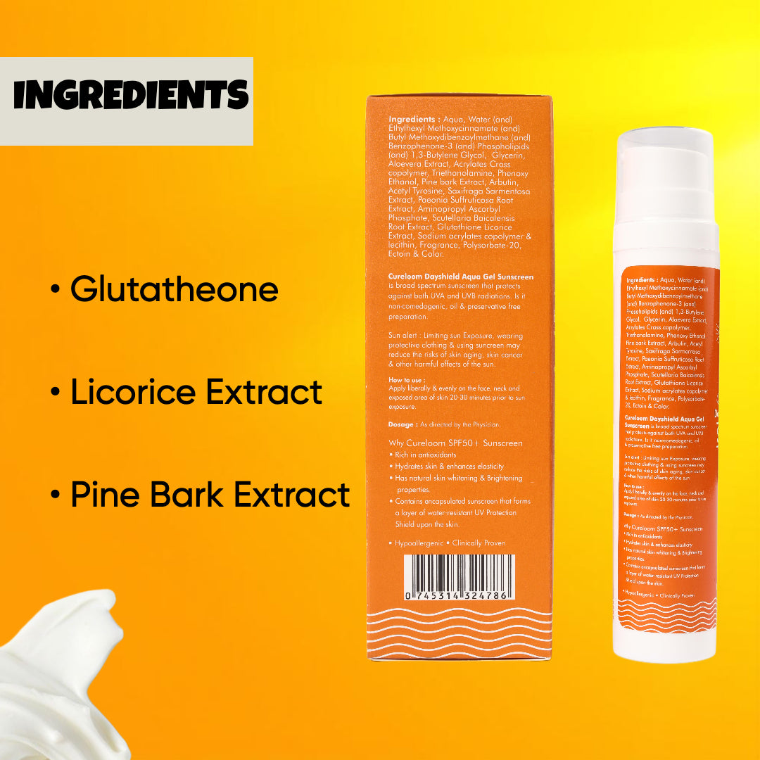 Cureloom Radiance Duo: DayShield Aqua Gel SPF 50 PA+++ & 15% Vitamin C Serum