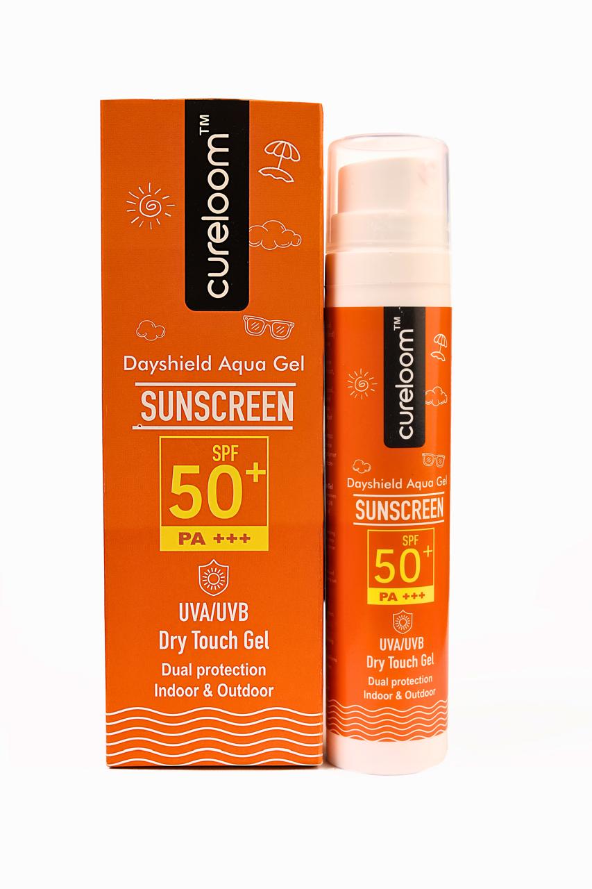 CURELOOM SPF50+ PA+++ ALL DAY SHIELD AQUAGEL SUNSCREEN