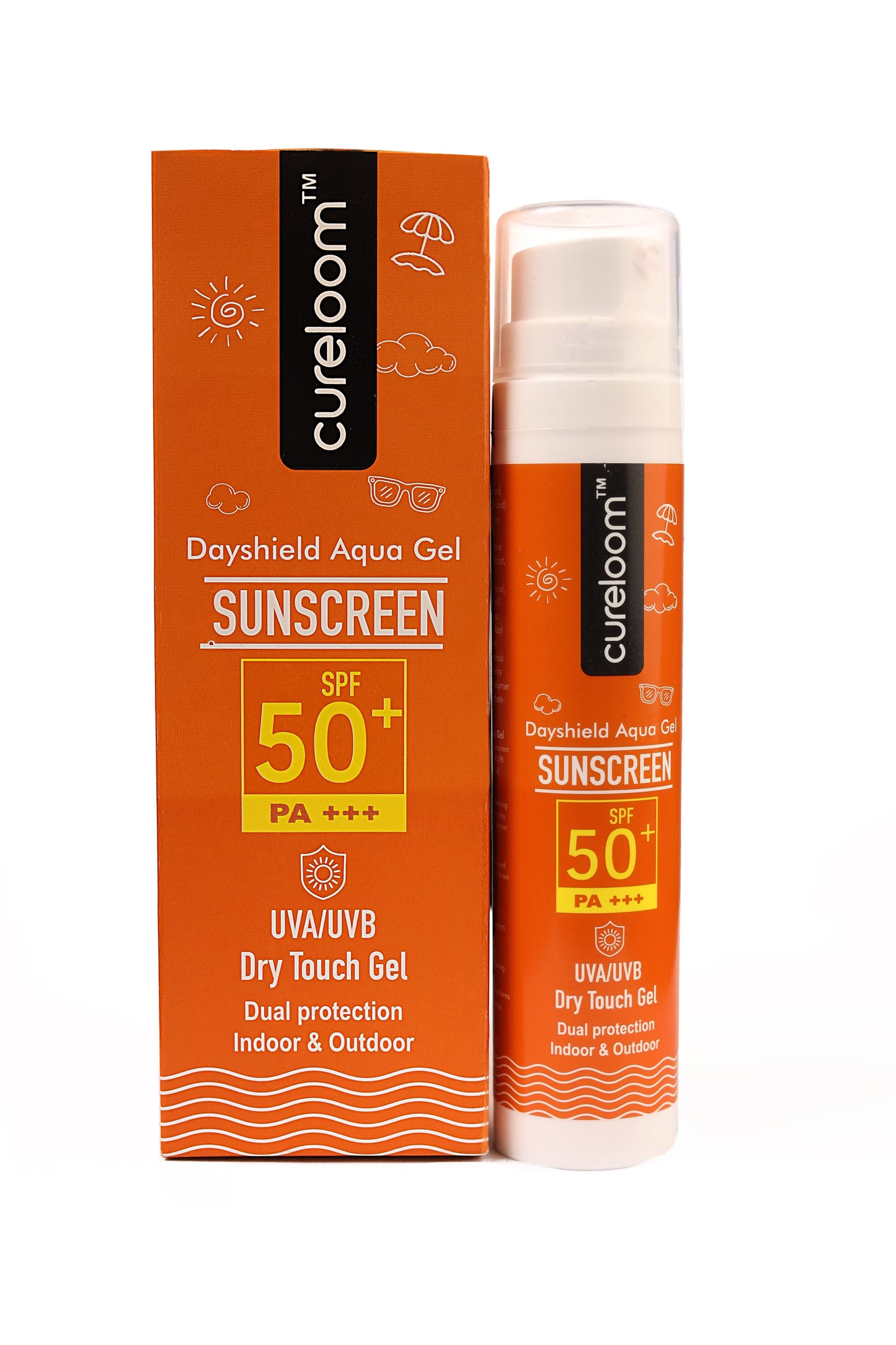 CURELOOM SPF50+ PA+++ ALL DAY SHIELD AQUAGEL SUNSCREEN